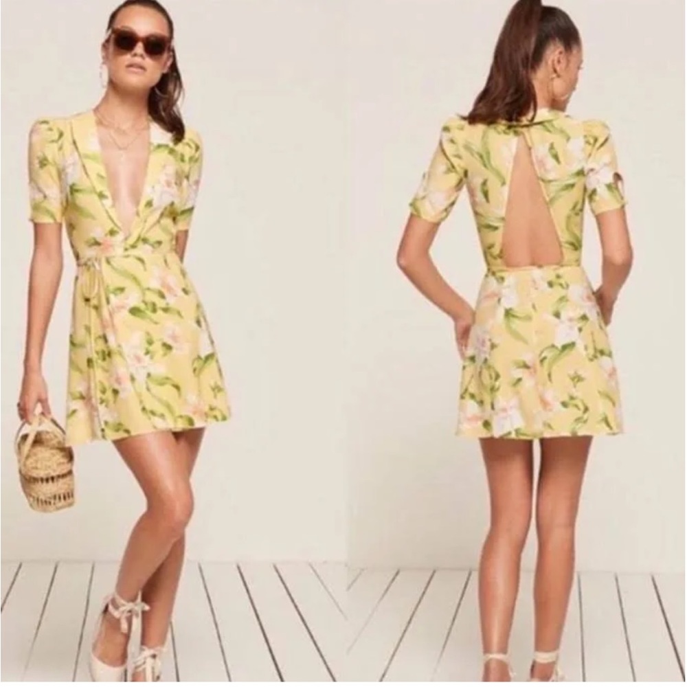 Reformation Mini Wrap Dress Size Small